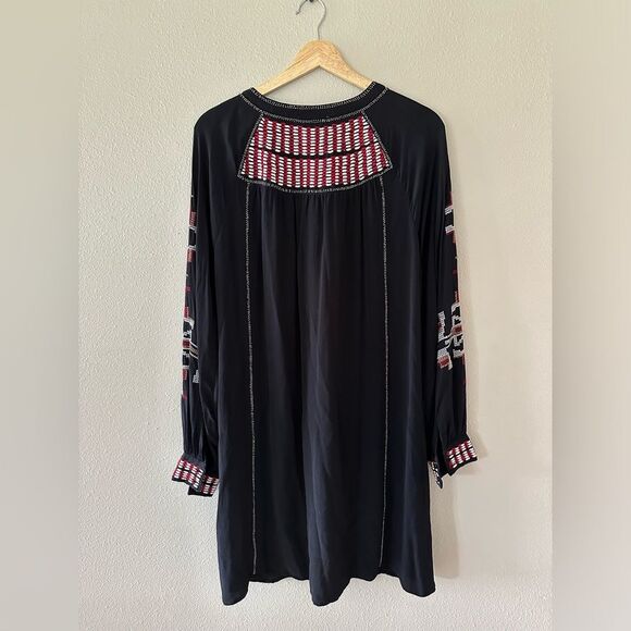 MM Vintage Beaded Embroidered Black Shift Dress Size M - Picture 7 of 7